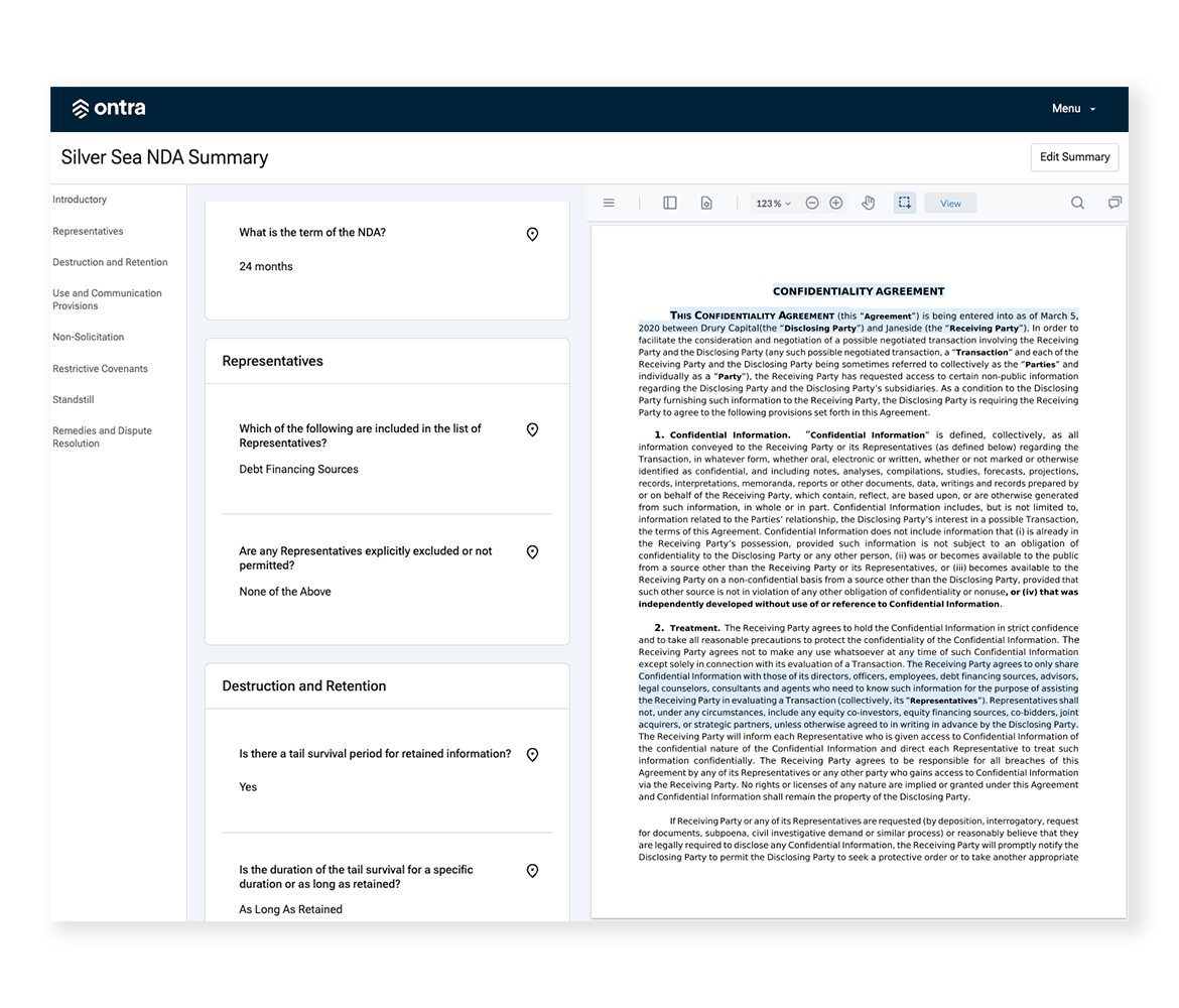 Accord Contract Summaries